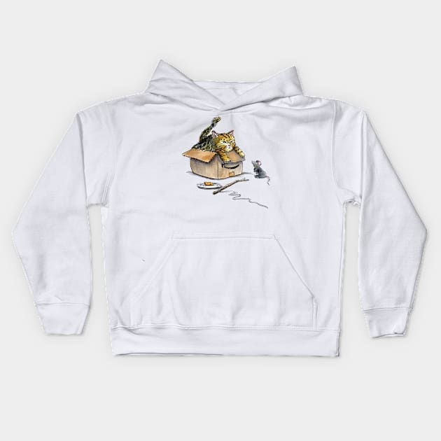 Cat Trap Kids Hoodie by sketchcadet